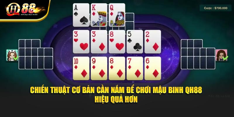 Chiến thuật cơ bản cần nắm để chơi Mậu Binh QH88 hiệu quả hơn